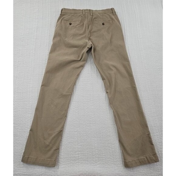 Elliot Mulryan Fine Stretch Chino Pants Men's 32x32 Khaki Straight Leg NWT NEW - Picture 2 of 16